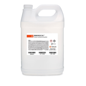 Immunocal™ es un descalcificador suave a base de ácido fórmico, formulado con ácido fórmico grado semiconductor y agua altamente purificada, diseñado para aplicaciones especializadas en histología.